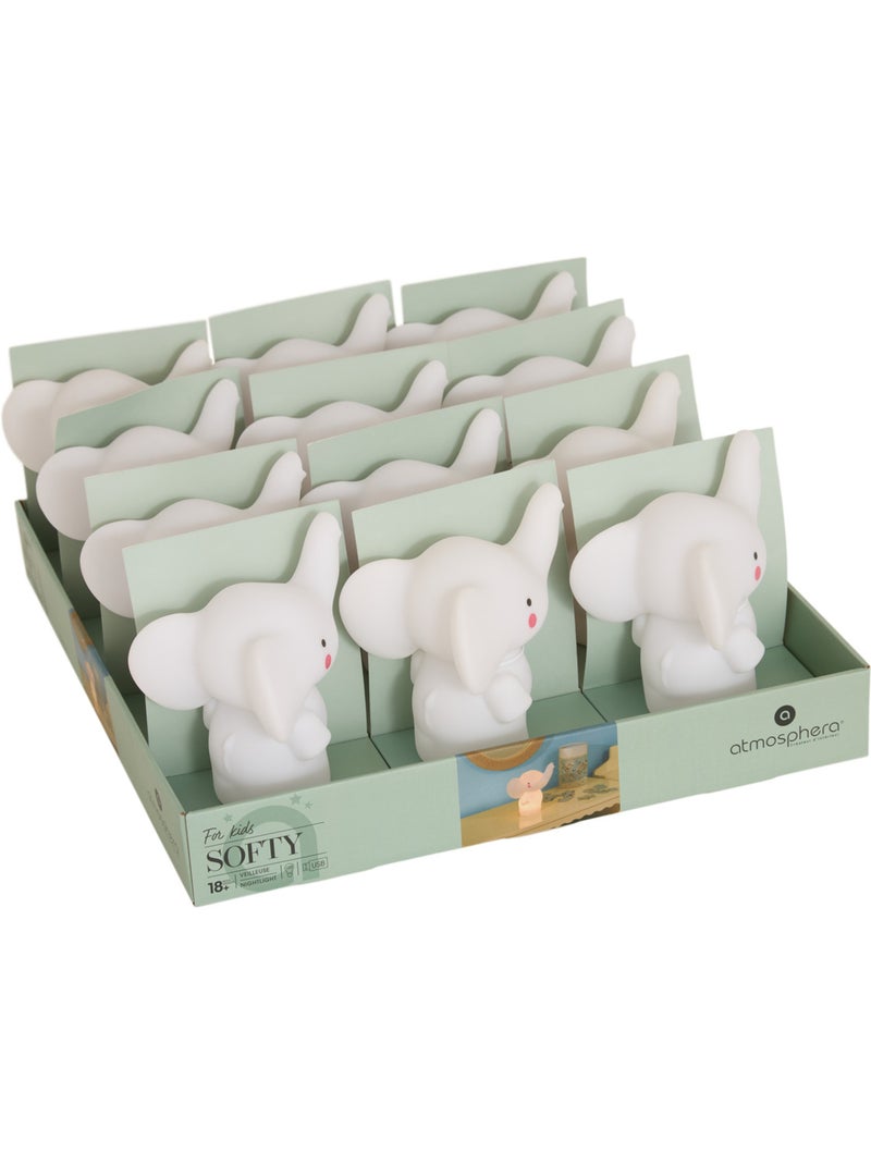 Veilleuse Elephant enfant SOFTY Blanc - Kiabi