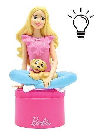 Veilleuse en 3D avec variation de couleurs design Barbie