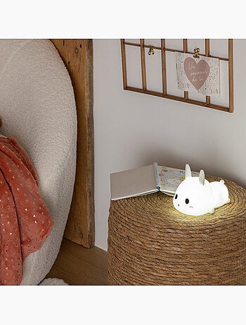 Veilleuse enfant en silicone forme lapin colee