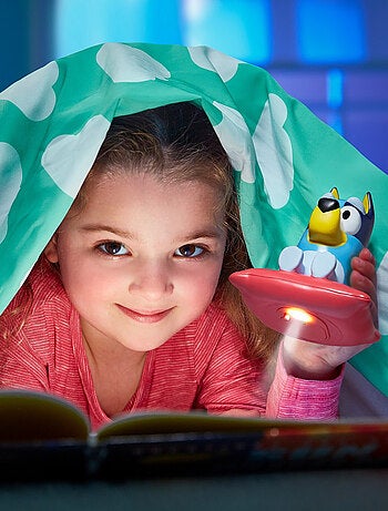 Veilleuse et lampe torche Bluey - Bluey assise sur un coussin - 12 cm