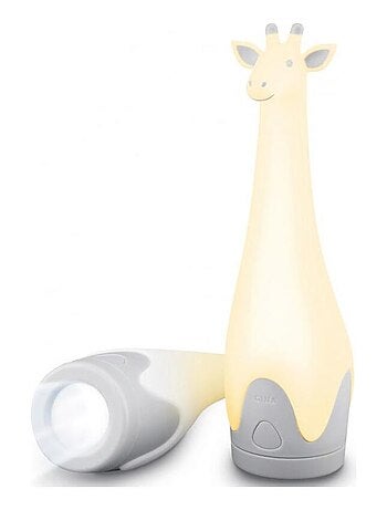 Veilleuse et torche Gina girafe grise