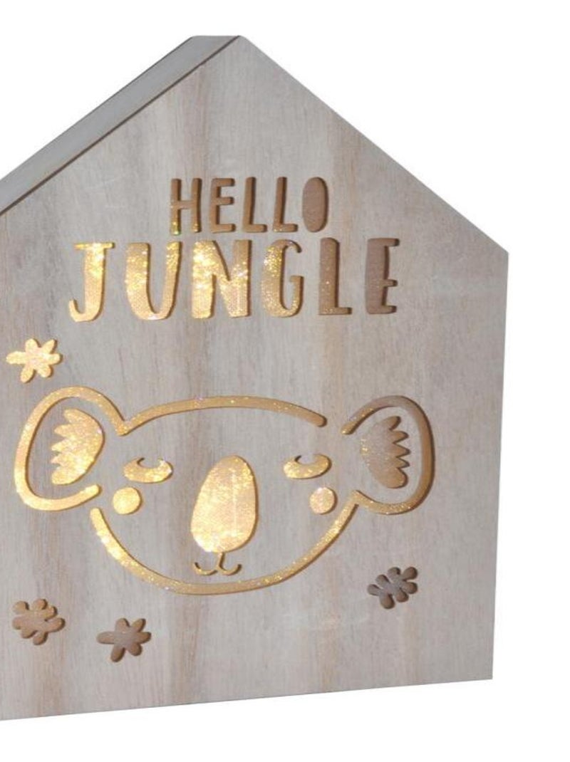 Veilleuse Hello jungle maison koala Marron - Kiabi