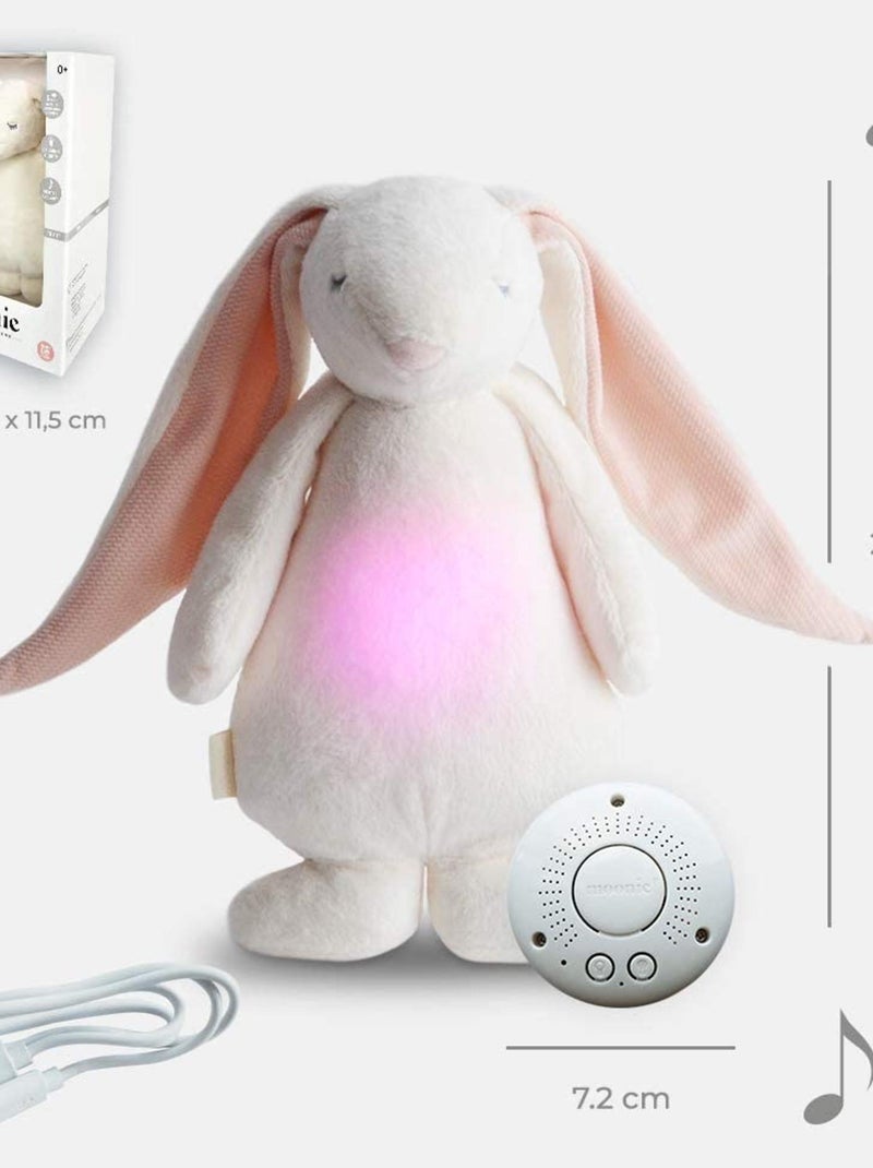 Veilleuse , lapin magique sons et lumières Moonie Blanc Rose - Kiabi