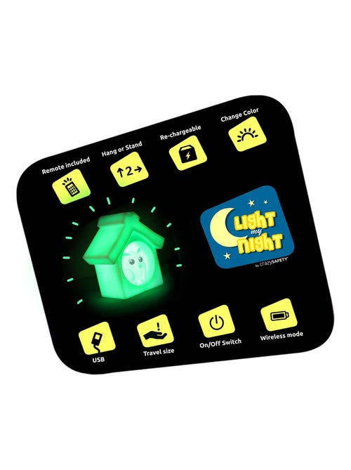 Veilleuse LED Enfant avec Télécommande|Hibou|Crazy Safety|EN IEC55015 - Kiabi