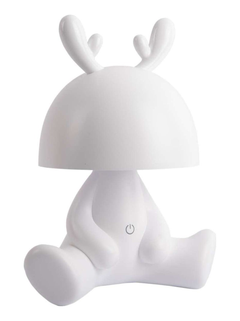Veilleuse LED enfant rechargeable avec bois RENNE Blanc - Kiabi