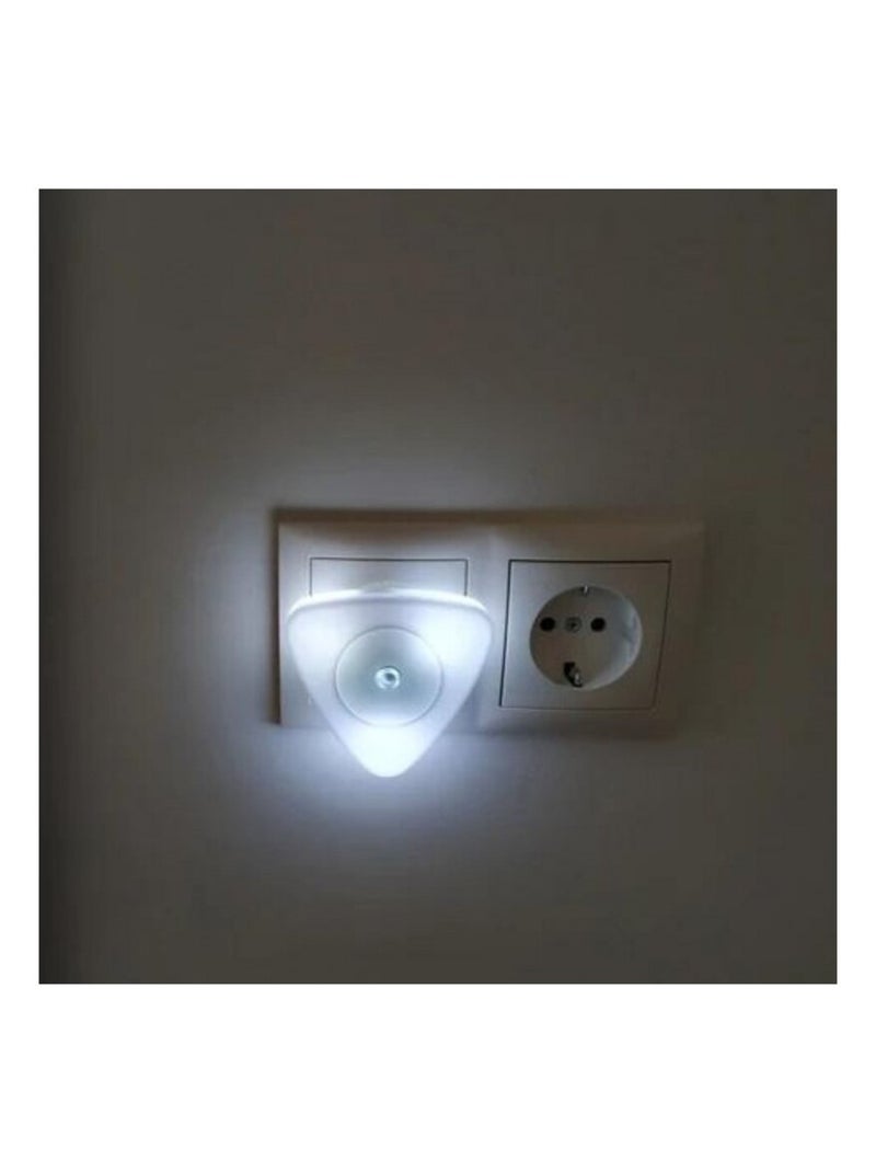 Veilleuse LED murale automatique à brancher Blanc - Kiabi