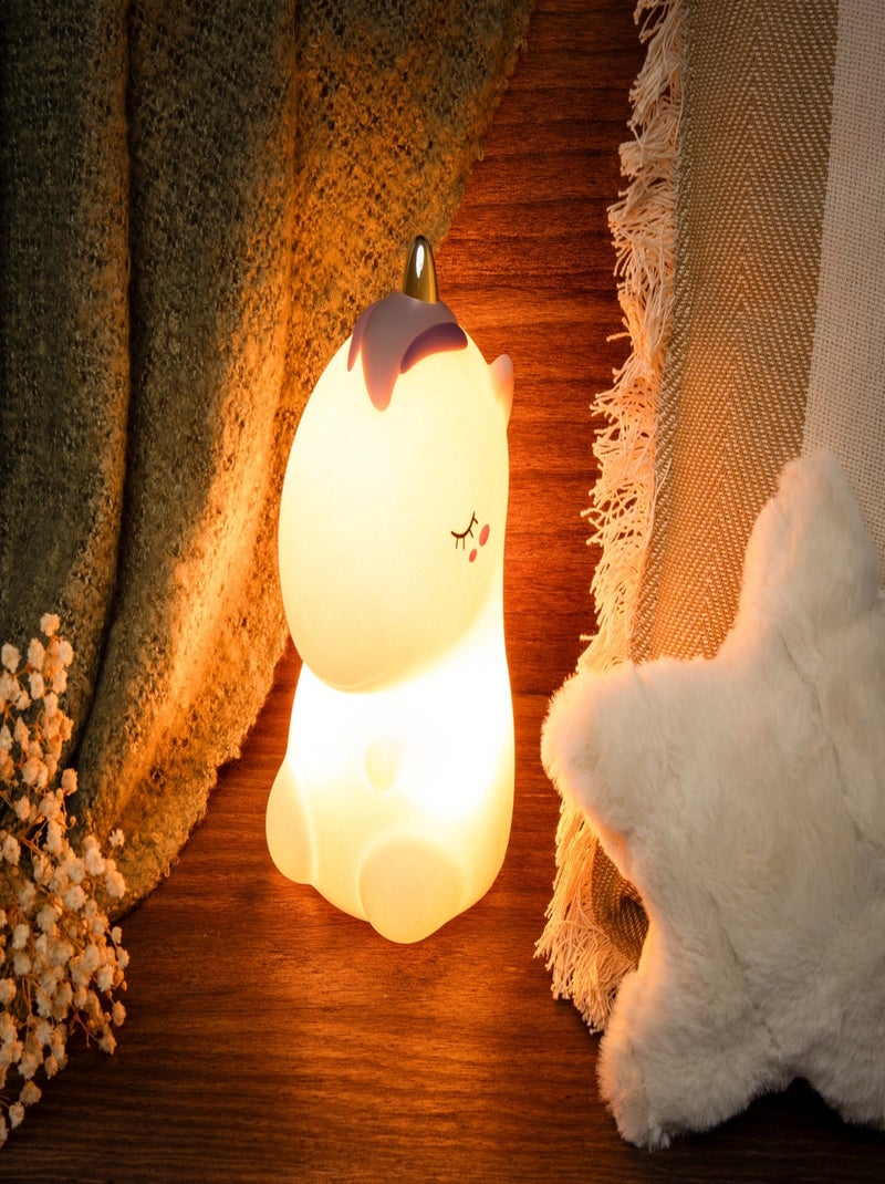 Veilleuse Licorne avec télécommande Rose - Kiabi