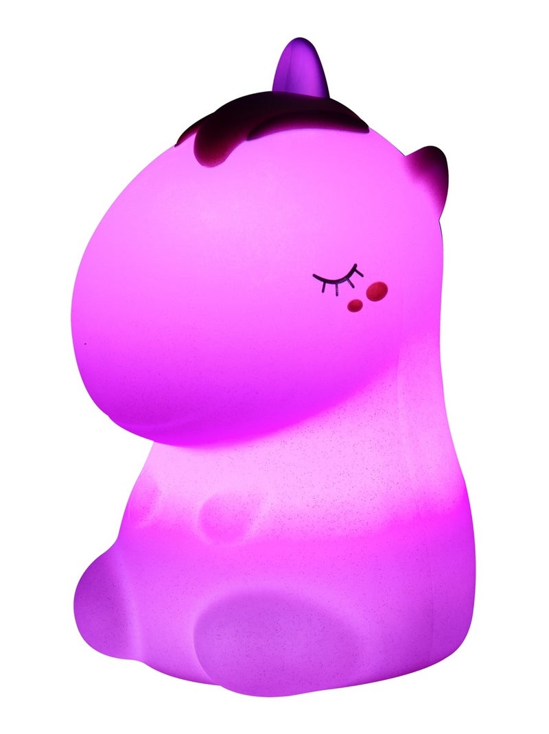 Veilleuse Licorne avec télécommande Rose - Kiabi