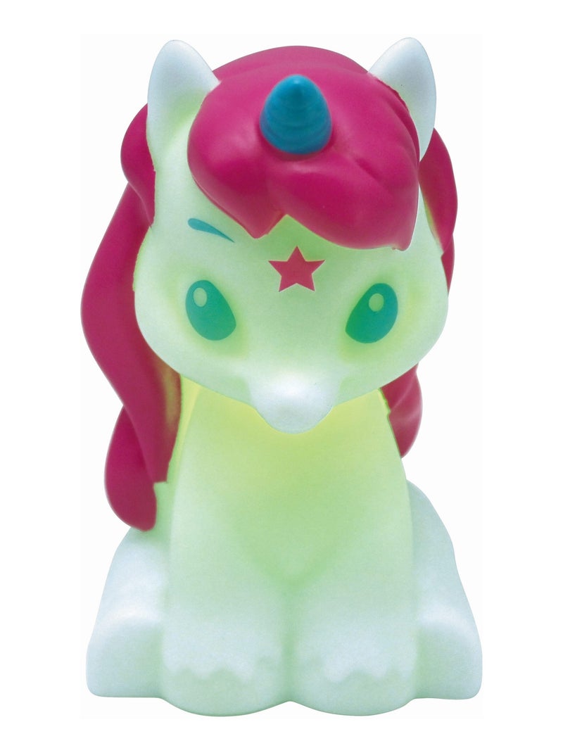 Veilleuse Licorne en 3D avec variation de couleurs Blanc - Kiabi