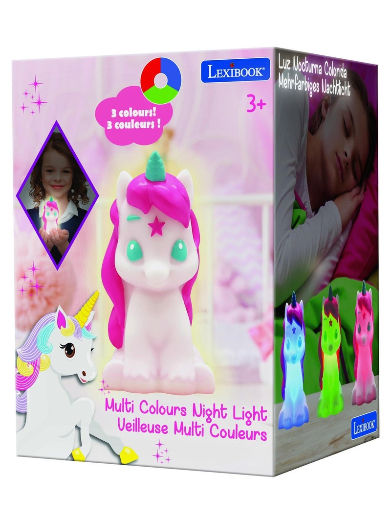 Veilleuse Licorne en 3D avec variation de couleurs Blanc - Kiabi