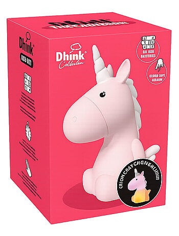 Veilleuse Lilly la licorne rose