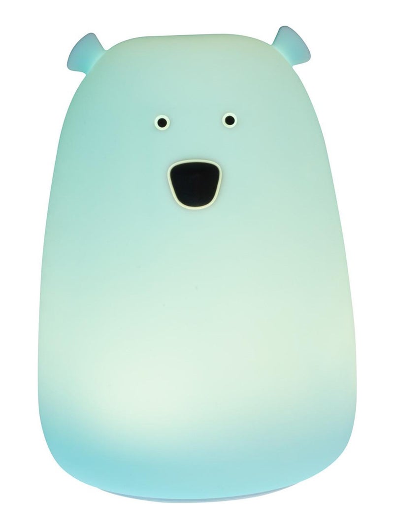Veilleuse lumineuse tactile en silicone, Ourson Little L Bleu - Kiabi