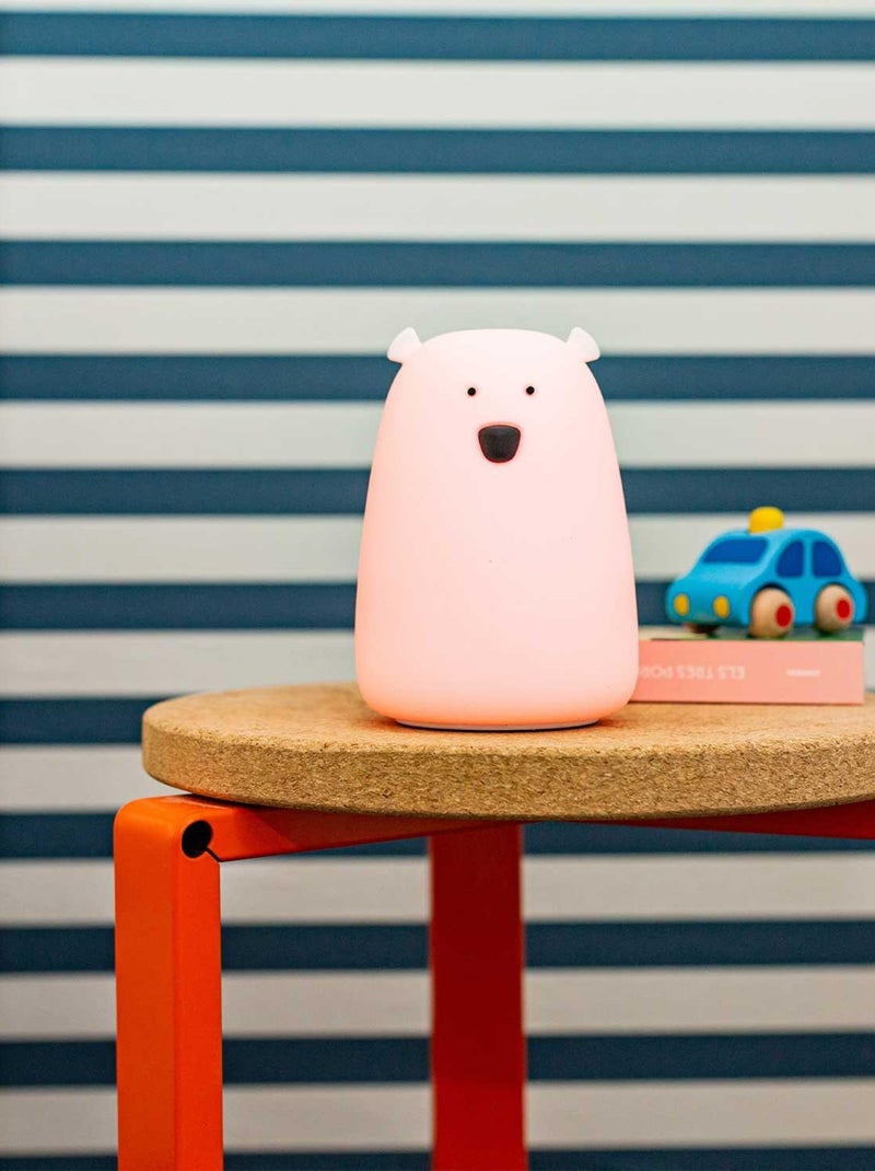 Veilleuse lumineuse tactile en silicone, Ourson Little L Bleu - Kiabi