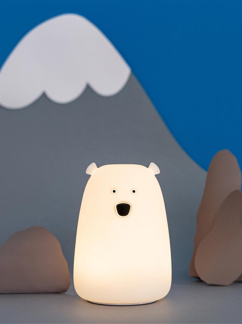 Veilleuse lumineuse tactile en silicone, Ourson Little L Bleu - Kiabi