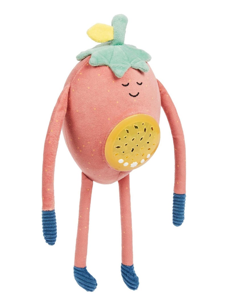 Veilleuse peluche Bébé à projection et berceuses Barnabé 'Badabulle' Rouge clair - Kiabi