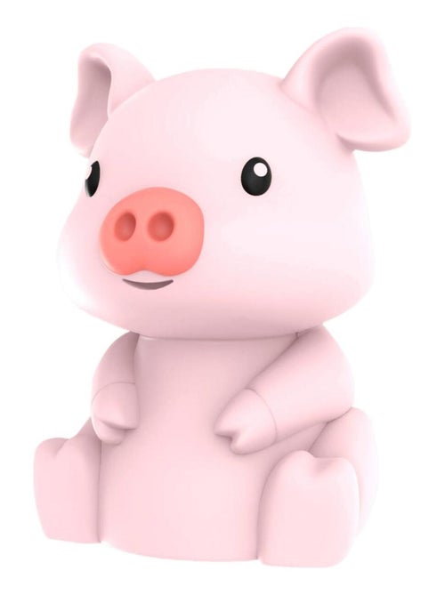 Veilleuse petit cochon rose à défilement de couleurs - Kiabi