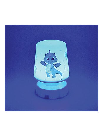 Veilleuse poussoir multicolore Léon le Dragon - 11.5 cm