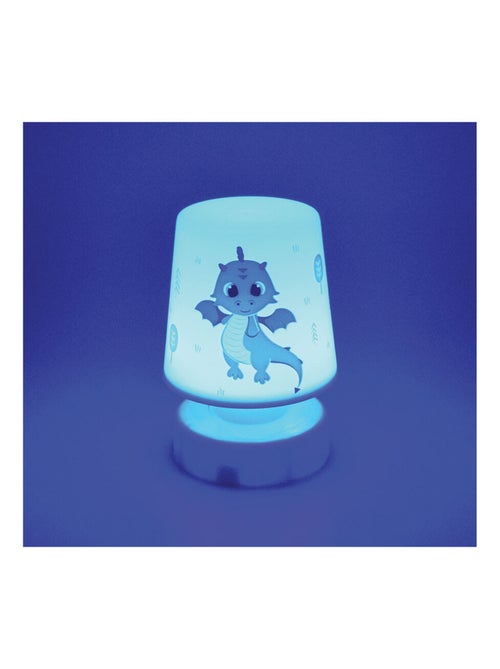 Veilleuse poussoir multicolore Léon le Dragon - 11.5 cm - Kiabi