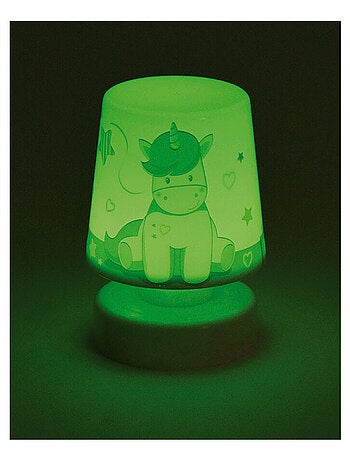 Veilleuse poussoir multicolore Licorne - 11.5 cm