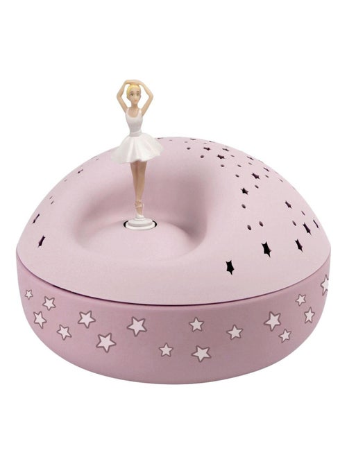 Veilleuse projecteur d'étoiles musical ballerine rose (12 cm) - Kiabi