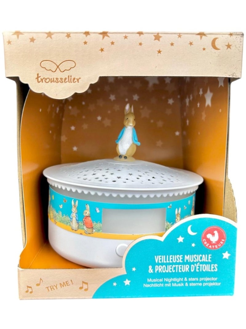 Veilleuse projecteur d'étoiles Pierre Lapin Blanc - Kiabi