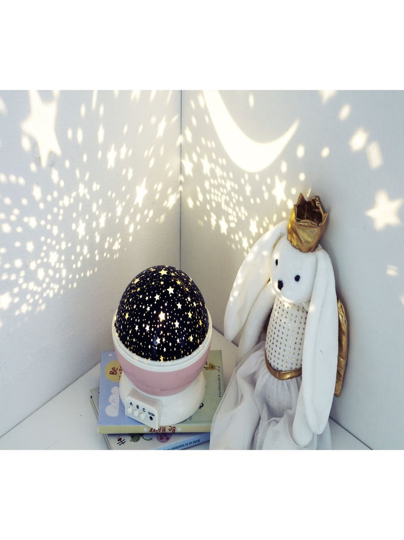 Veilleuse projecteur rotative étoile Rose - Kiabi