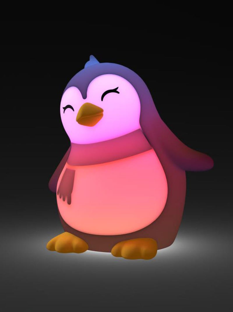 Veilleuse rechargeable souple pingouin Blanc Gris - Kiabi