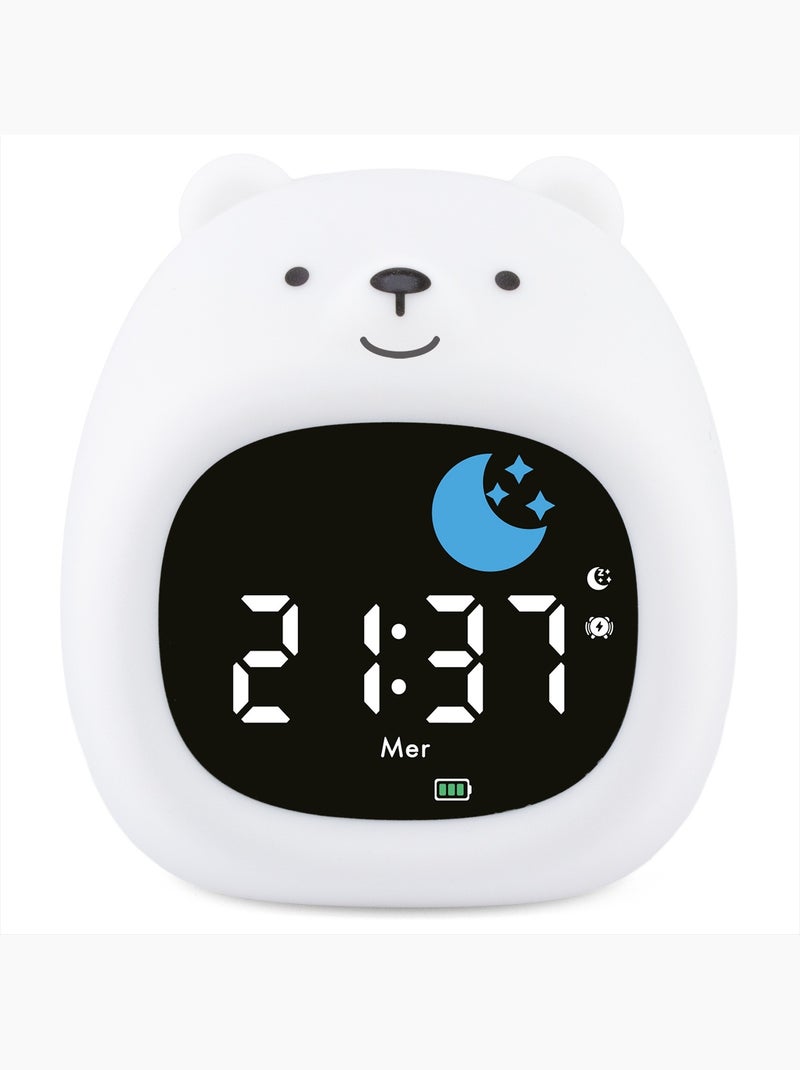 Veilleuse réveil réveillou le nounours Blanc - Kiabi