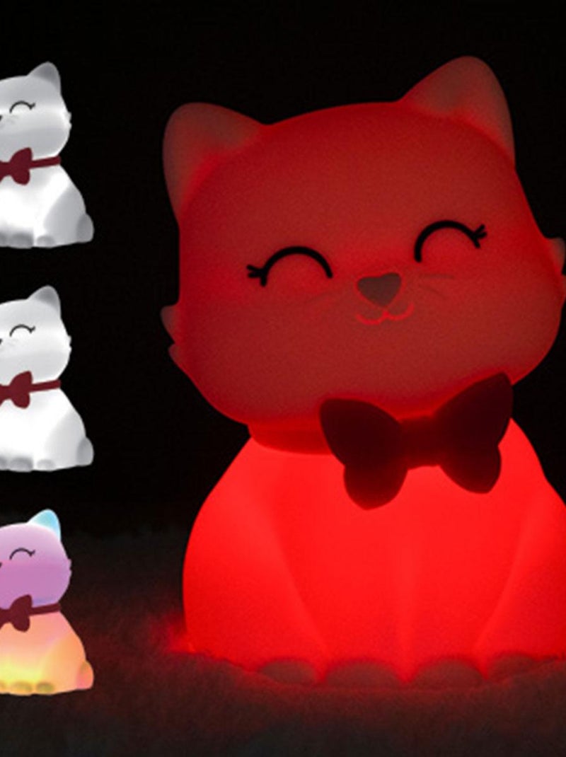 Veilleuse souple en silicone - Lili la chatte Blanc - Kiabi