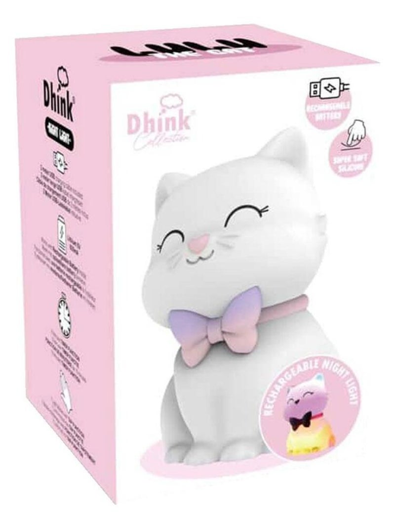 Veilleuse souple en silicone rechargeable Lulu la chatte Blanc - Kiabi