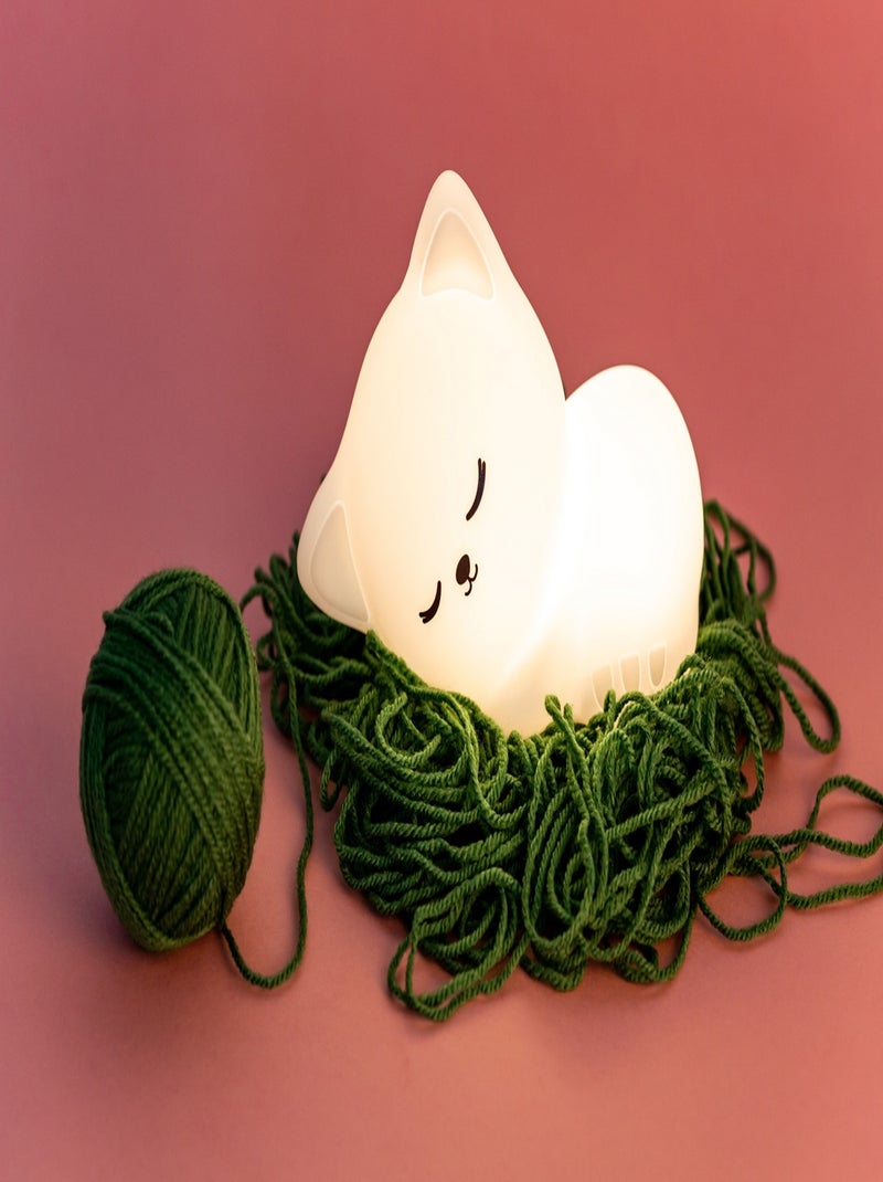 Veilleuse Stella Chat avec télécommande Blanc - Kiabi