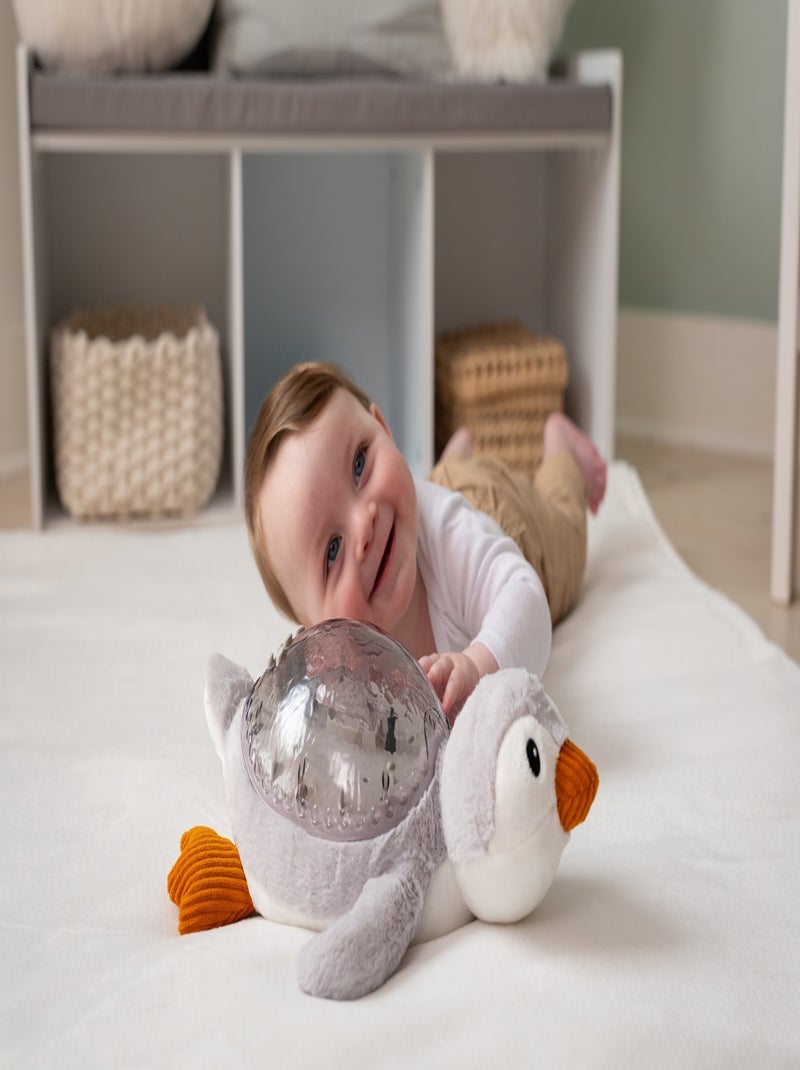 Veilleuse Tranquil Penguin rechargeable Gris - Kiabi