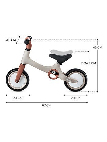 Velo d'equilibre leger selle et roues reglables