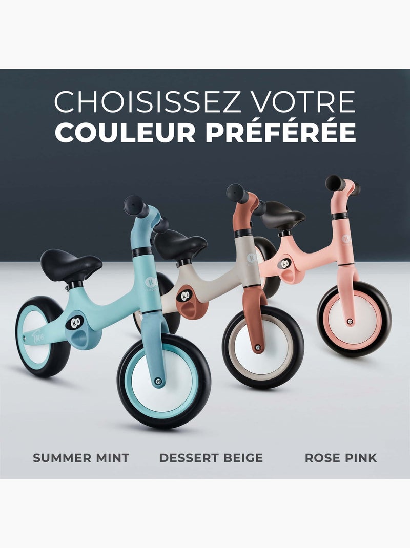 Velo d'equilibre leger selle et roues reglables Rose - Kiabi