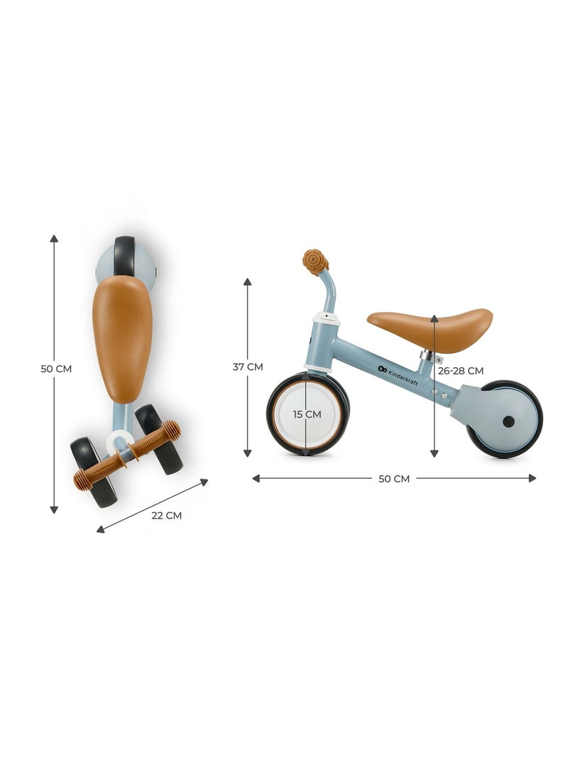Vélo Draisienne Kinderkraft CUTIE avec Selle Réglable, Roues EVA et Guidon Sécurisé Bleu - Kiabi