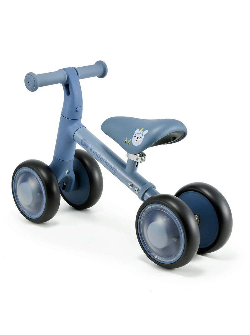 Vélo Draisienne Kinderkraft CUTIE FLASH avec Roues LED RGB, Selle Réglable et Cadre Acier Bleu - Kiabi