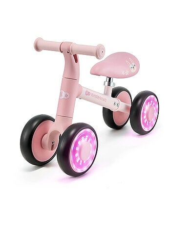 Vélo Draisienne Kinderkraft CUTIE FLASH avec Roues LED RGB, Selle Réglable et Cadre Acier