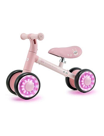 Vélo Draisienne Kinderkraft CUTIE FLASH avec Roues LED RGB, Selle Réglable et Cadre Acier