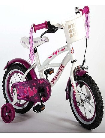Vélo enfant Heart Cruiser 12 pouces blanc violet