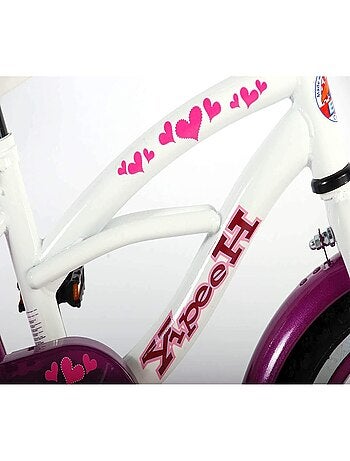 Vélo enfant Heart Cruiser 12 pouces blanc violet