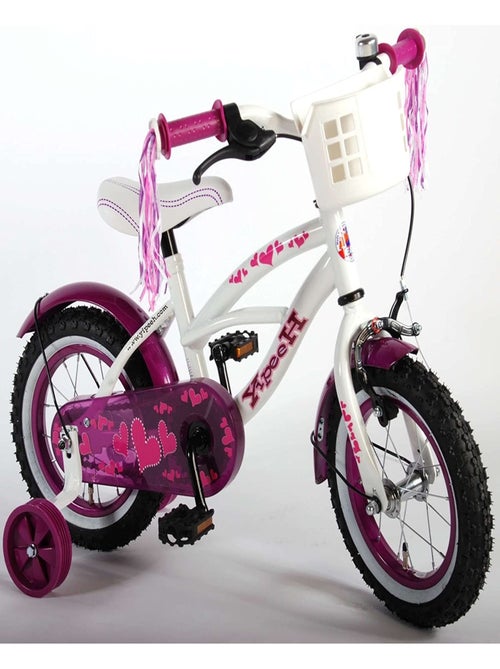 Vélo enfant Heart Cruiser 12 pouces blanc violet - Kiabi