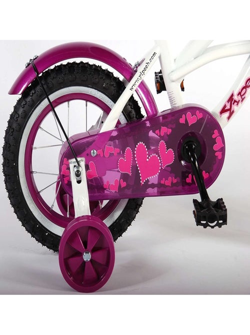 Vélo enfant Heart Cruiser 12 pouces blanc violet - Kiabi
