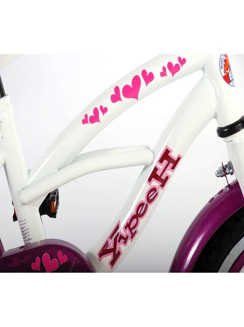 Vélo enfant Heart Cruiser 12 pouces blanc violet - Kiabi