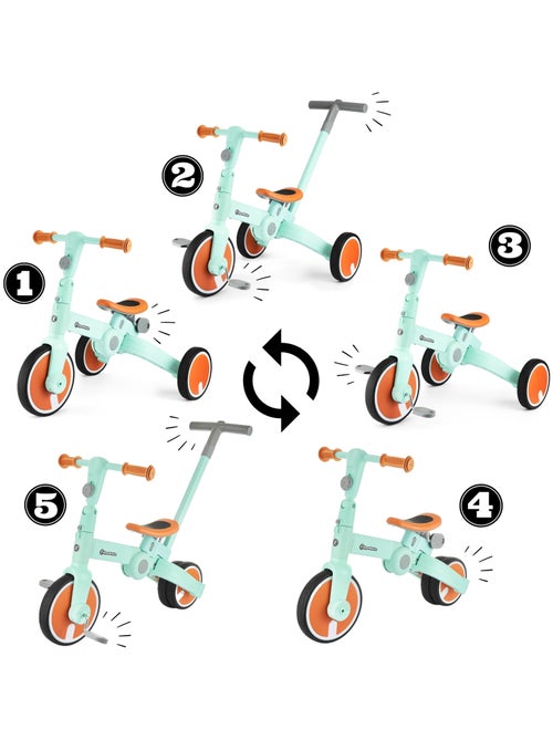 Vélo Multifonctions Draisienne Tricycle pour enfants Vélo 3 ou 2 Roues à Pédales Amovibles - Kiabi