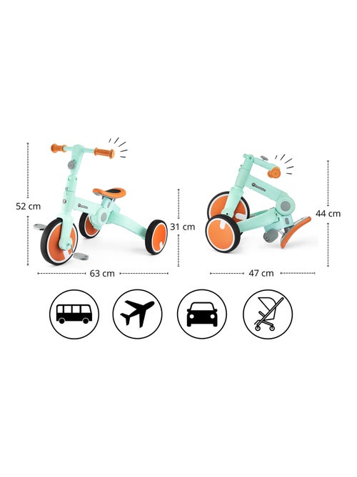 Vélo Multifonctions Draisienne Tricycle pour enfants Vélo 3 ou 2 Roues à Pédales Amovibles - Kiabi