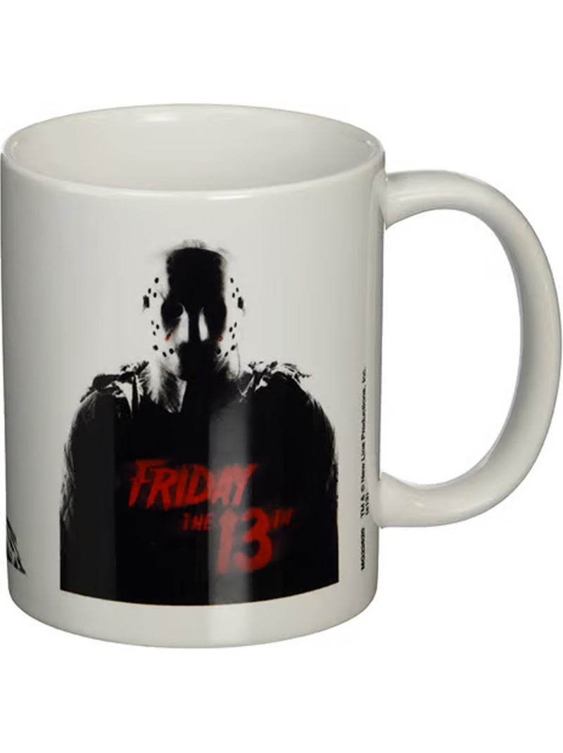 Vendredi 13 - Mug motif Jason Voorhees (Jason Voorhees) Blanc / Noir / Rouge - Kiabi