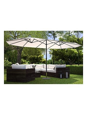 VENICE - Parasol rectangulaire double 2.7x4.6 écru