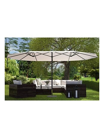 VENICE - Parasol rectangulaire double 2.7x4.6 écru