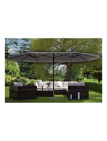 VENICE Parasol rectangulaire double 2,7x4,6m taupe