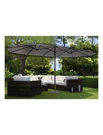 VENICE Parasol rectangulaire double 2,7x4,6m taupe